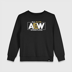 Свитшот хлопковый детский All Elite Wrestling AEW, цвет: черный