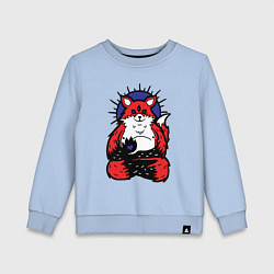 Свитшот хлопковый детский Fox relax, цвет: мягкое небо