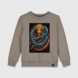 Детский свитшот Муай тай синий дракон