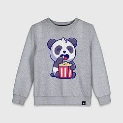 Детский свитшот Панда ест попкорн