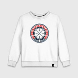 Свитшот хлопковый детский Stars basketball, цвет: белый