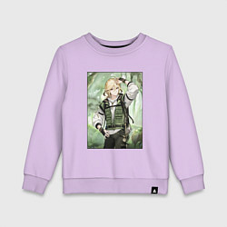 Свитшот хлопковый детский Кавех Геншин, цвет: лаванда