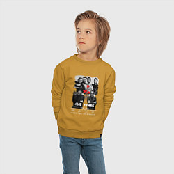 Свитшот хлопковый детский Depeche Mode - Collage mode, цвет: горчичный — фото 2