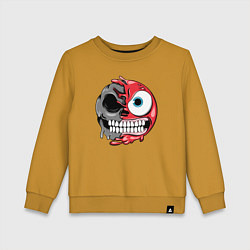 Детский свитшот Красный злой смайл