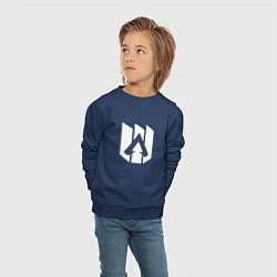 Свитшот хлопковый детский Стилизованный логотип Апекс Легенд, цвет: тёмно-синий — фото 2
