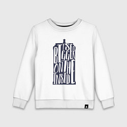 Свитшот хлопковый детский Большее внутри, цвет: белый