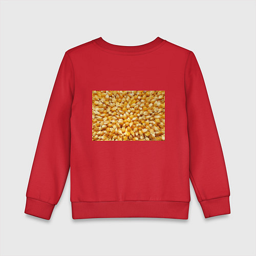 Детский свитшот Трансформация зерен в объемные столбы / Красный – фото 2