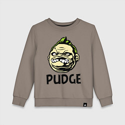 Свитшот хлопковый детский Pudge Face, цвет: утренний латте