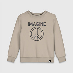 Свитшот хлопковый детский Peace imagine, цвет: миндальный