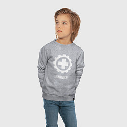 Свитшот хлопковый детский Laibach - Cross, цвет: меланж — фото 2