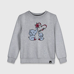 Свитшот хлопковый детский Слоник с мамой, цвет: меланж