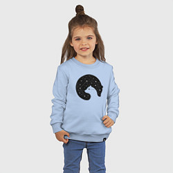 Свитшот хлопковый детский Большая медведица в космосе, цвет: мягкое небо — фото 2