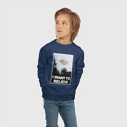 Свитшот хлопковый детский X files - dumpling, цвет: тёмно-синий — фото 2