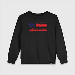 Свитшот хлопковый детский USA patriot, цвет: черный