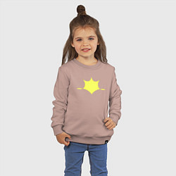Свитшот хлопковый детский Коронный узор, цвет: пыльно-розовый — фото 2