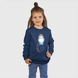 Свитшот хлопковый детский Little monkey, цвет: тёмно-синий — фото 2
