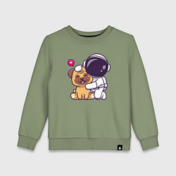 Детский свитшот Космонавт и пёсик