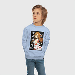 Свитшот хлопковый детский Асуна Юки мечник, цвет: мягкое небо — фото 2