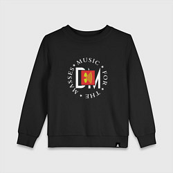 Свитшот хлопковый детский Depeche Mode - Music for the masses logos, цвет: черный