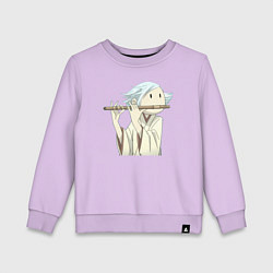 Свитшот хлопковый детский Очень приятно Бог Томоэ, цвет: лаванда