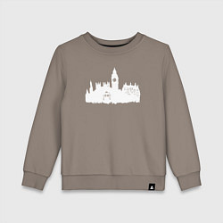 Свитшот хлопковый детский Tardis London, цвет: утренний латте