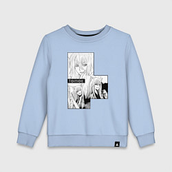 Свитшот хлопковый детский Очень приятно Бог Томоэ, цвет: мягкое небо
