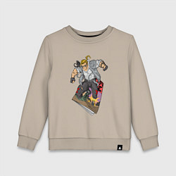 Свитшот хлопковый детский Comixdude, цвет: миндальный