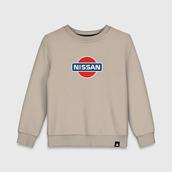 Свитшот хлопковый детский Nissan avto brend, цвет: миндальный