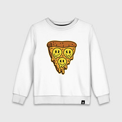 Свитшот хлопковый детский Happy nation pizza, цвет: белый