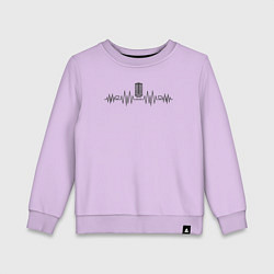 Свитшот хлопковый детский Музыкальный пульс, цвет: лаванда