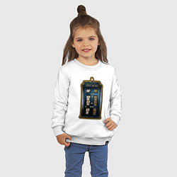 Свитшот хлопковый детский Tardis Sherlock, цвет: белый — фото 2