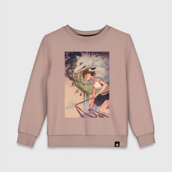 Детский свитшот Принцесса Мононоке - волк Моро