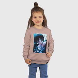 Свитшот хлопковый детский Ванитас мемуар, цвет: пыльно-розовый — фото 2