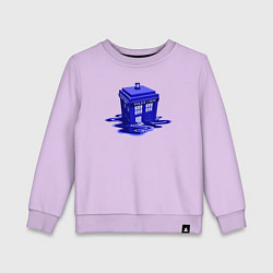 Свитшот хлопковый детский Tardis ink, цвет: лаванда