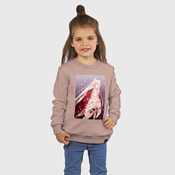 Свитшот хлопковый детский Очень приятно Бог Томоэ Дух-хранитель, цвет: пыльно-розовый — фото 2
