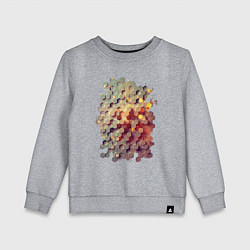 Свитшот хлопковый детский Гексагон в цвете, цвет: меланж
