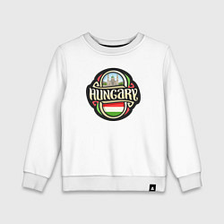 Свитшот хлопковый детский Hungary, цвет: белый