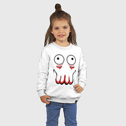 Свитшот хлопковый детский John Zoidberg Face, цвет: белый — фото 2