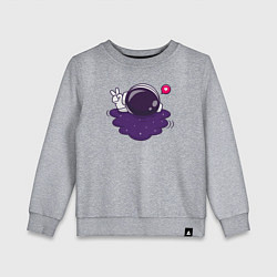 Детский свитшот Любовь из космоса - peace v