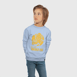 Свитшот хлопковый детский Vault boy like print, цвет: мягкое небо — фото 2