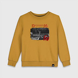 Свитшот хлопковый детский Depeche Mode - Live memento mori, цвет: горчичный