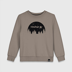 Свитшот хлопковый детский Night Santa Claus, цвет: утренний латте