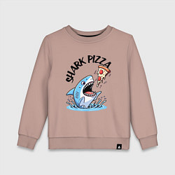 Детский свитшот Shark pizza - ai art fantasy