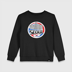 Свитшот хлопковый детский Сеул - Южная Корея, цвет: черный