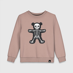 Свитшот хлопковый детский Skeletor bear, цвет: пыльно-розовый