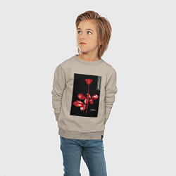 Свитшот хлопковый детский Depeche mode rose, цвет: миндальный — фото 2