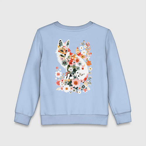 Детский свитшот Лисий контур из цветов / Мягкое небо – фото 2