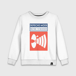 Свитшот хлопковый детский Depeche Mode - Music for the masses merch, цвет: белый