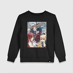 Свитшот хлопковый детский Хвост Феи Эрза Скарлет Грей Фуллбастер, цвет: черный