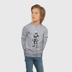 Свитшот хлопковый детский Робот кибергеймер, цвет: меланж — фото 2